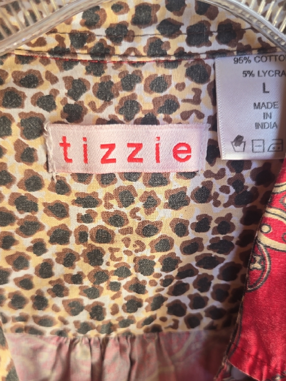 Tizzie Red Paisley Button-Down Shirt - Picture 2 of 7